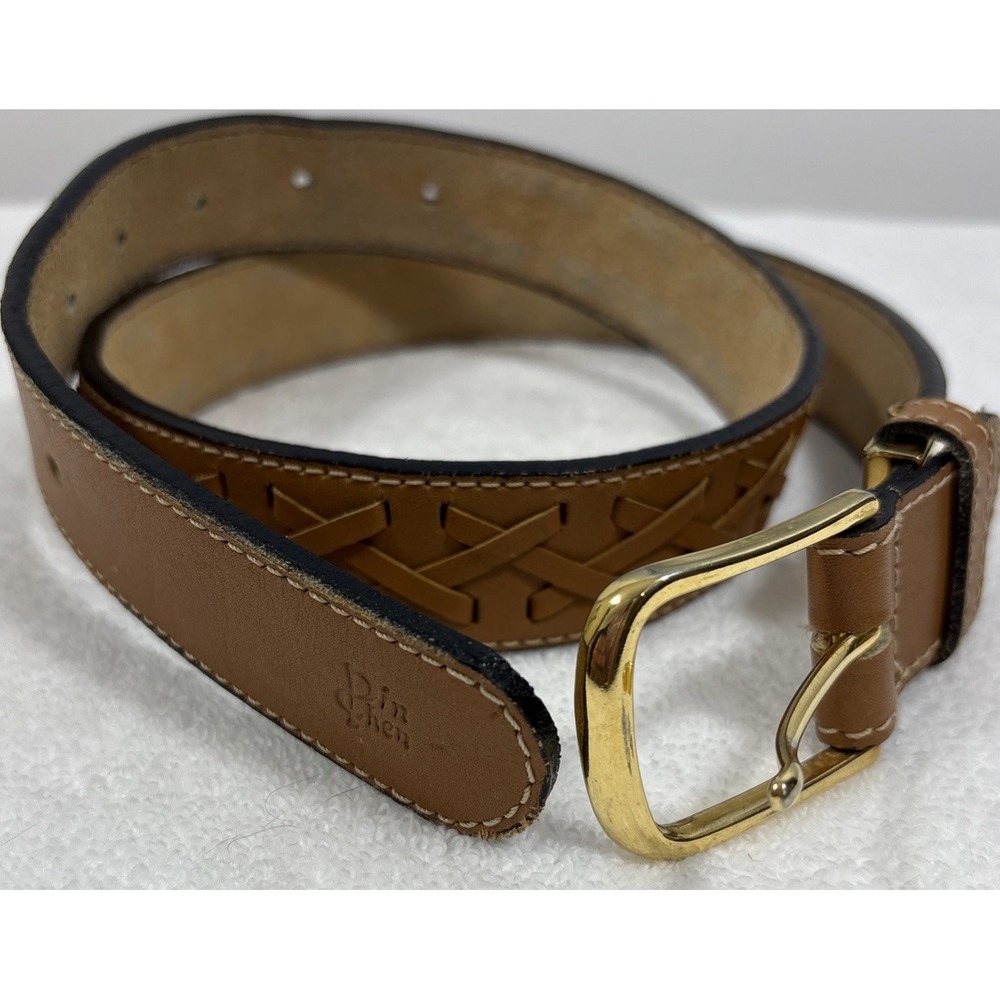 Din Chen Genuine Leather Belt Art NO. 6526 Size 30 x 1-1/8" Western Cowboy Style